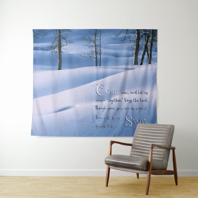 Isaiah 1:18 Inspirational Tapestry (In Situ (Horizontal))