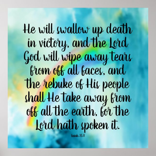 Isaiah 25:8  poster (Front)