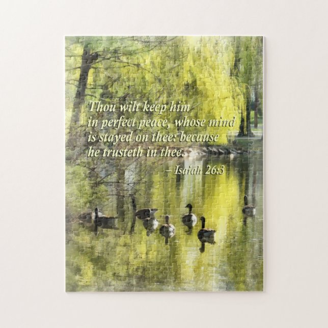 Isaiah 26-3 Thou wilt keep him in perfect peace Jigsaw Puzzle (Vertical)