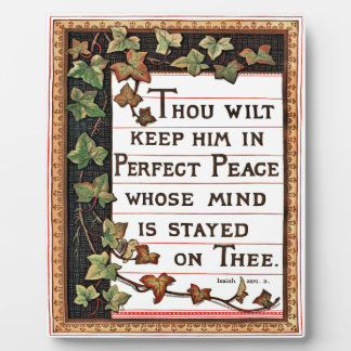 Isaiah 26:3 Victorian Scripture Plaque