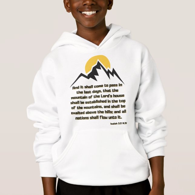 Isaiah 2:2 Bible Scripture Quote KJV Boy's (Front)