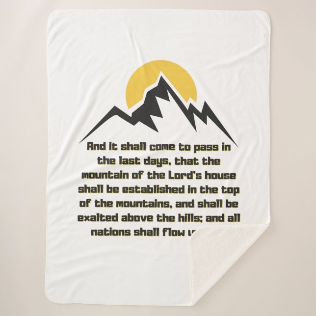 Isaiah 2:2 Bible Scripture Quote KJV Sherpa Blanket (Front)