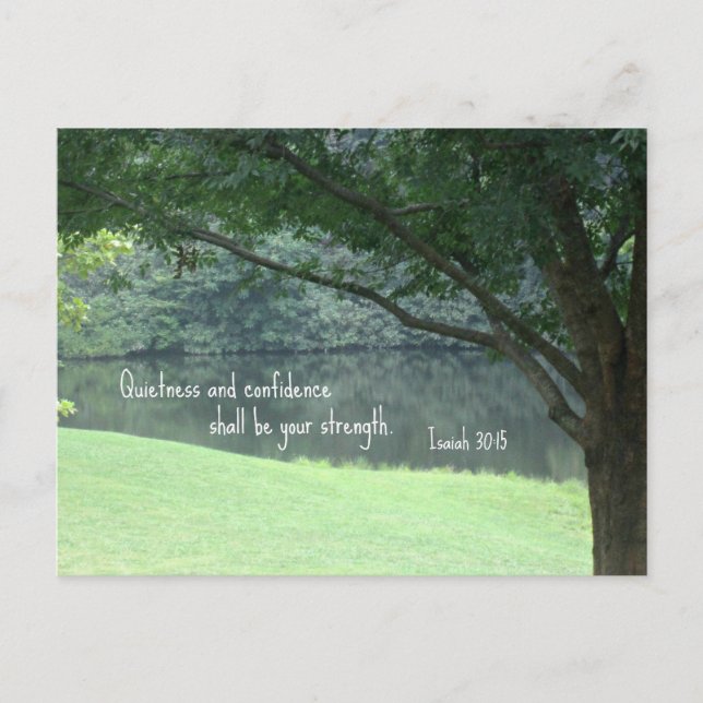 Isaiah 30:15 Quietness and confidence shall.... Postcard (Front)