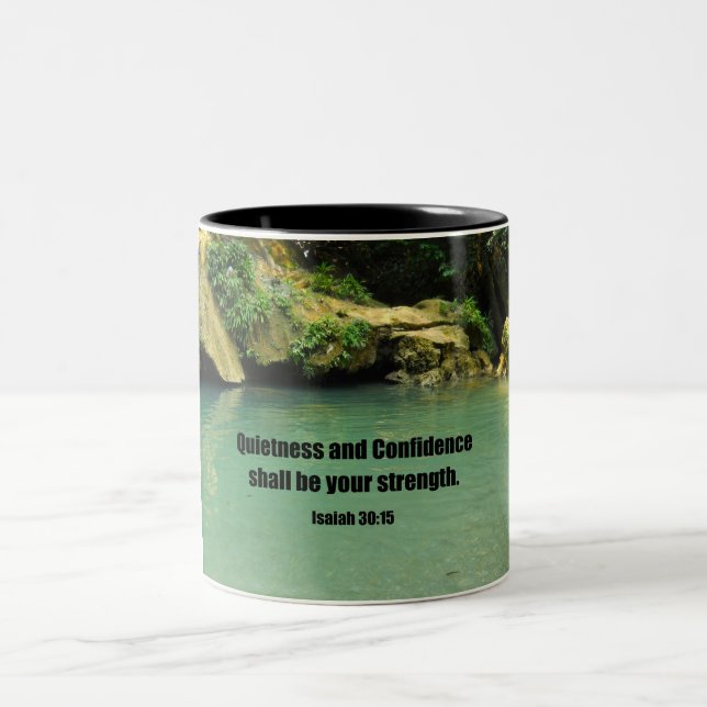 Isaiah 30:15 Two-Tone coffee mug (Center)