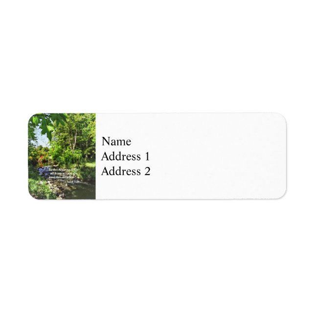 Isaiah 33:21 return address label (Front)