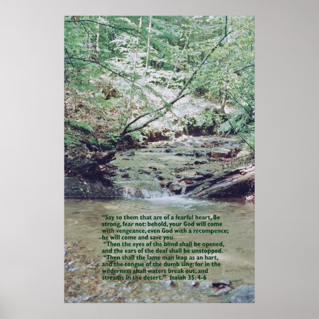 Isaiah 35:4-6 poster (Front)
