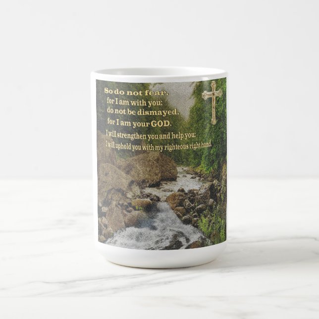 Isaiah 40:10 Christian mug (Center)