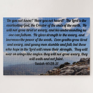 Isaiah 40:28-31 Comforting Bible Verse Jigsaw Puzzle