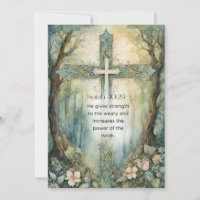 Isaiah 40:29 Bible Verse Cross Christian Encourage