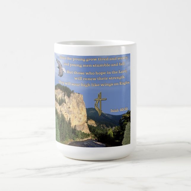 Isaiah 40:30-31 coffee mug (Center)