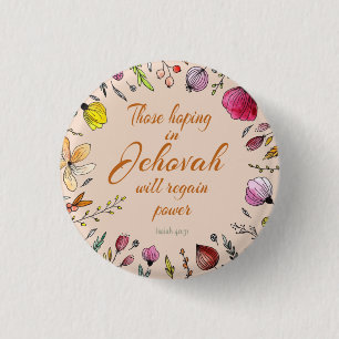 Isaiah 40:31 3 cm round badge