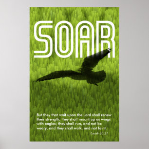 Isaiah 40:31 Bible Verse Eagle Poster
