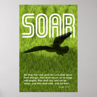 Isaiah 40:31 Bible Verse Eagle Poster