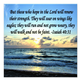 ISAIAH 40:31 BIBLE VERSE PHOTO PRINT
