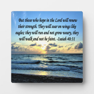 ISAIAH 40:31 BIBLE VERSE PLAQUE