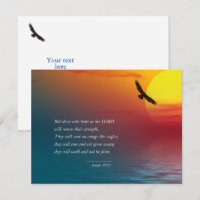 Isaiah 40:31 Bible Verse Sunset Flying Eagle Art