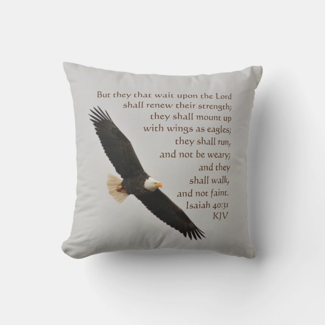 Isaiah 40:31 But they that wait upon the Lord Cushion (Front)
