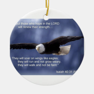 Isaiah 40:31 ceramic tree decoration