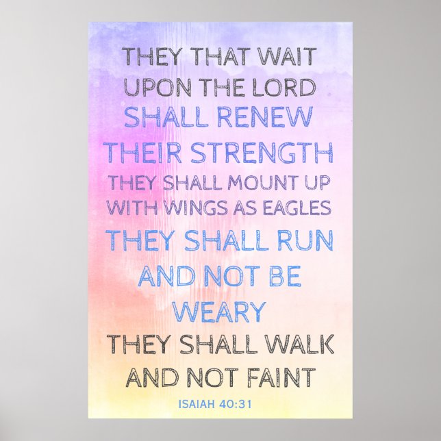 ISAIAH 40: 31, Christian poster (Front)
