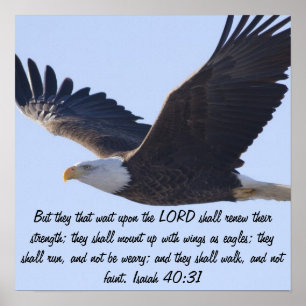 Isaiah 40:31 Eagle Peace Love Destiny Gifts Poster