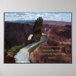 Isaiah 40:31 Eagle Scripture Poster Print