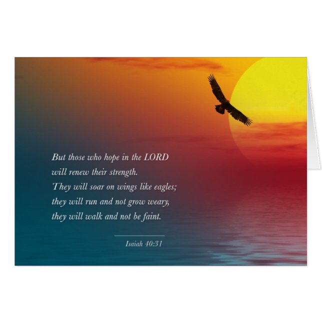 Isaiah 40:31 Eagle Soaring Courage verse Bible (Front Horizontal)