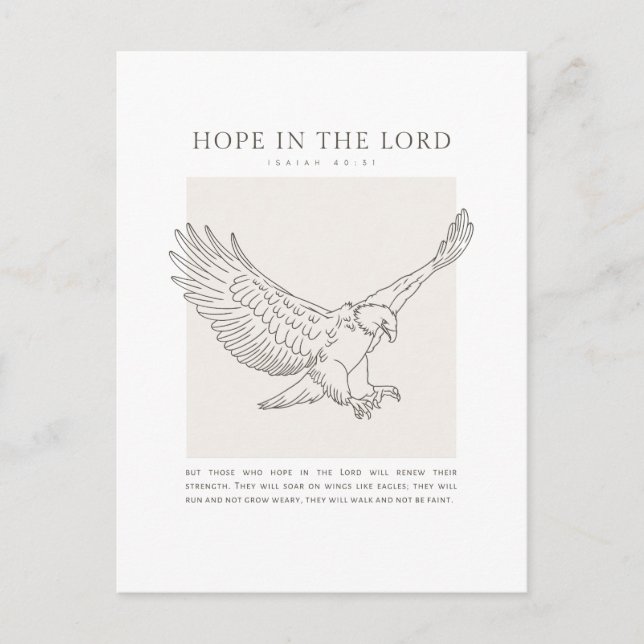 Isaiah 40:31 Hope in the Lord Postcard (Front)