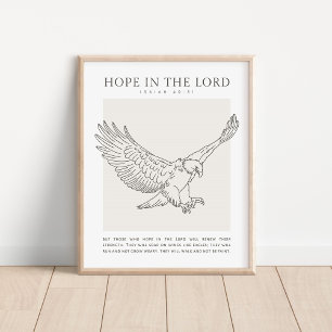 Isaiah 40:31 Hope in the Lord Poster