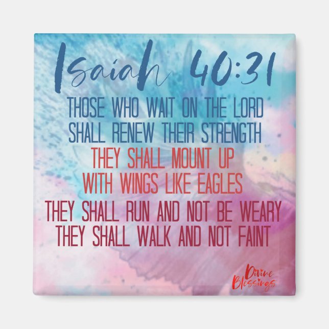 Isaiah 40:31 magnet (Front)