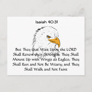 Isaiah 40:31 Mount Up on Eagle Wings Postcard
