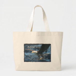 ISAIAH 40:31 Mount up with wings as EAGLES Large Tote Bag