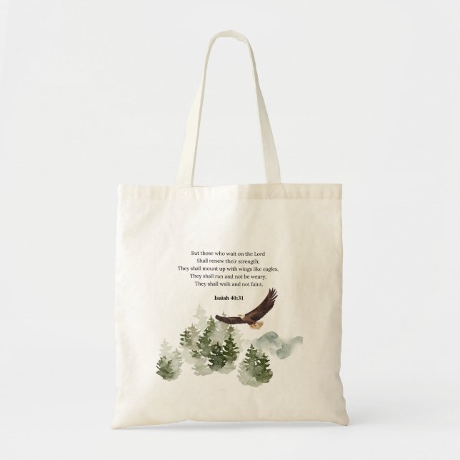 Isaiah 40:31 Mount up with wings like eagles Tote Bag (Front)