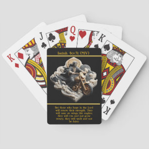 Isaiah 40:31 Ride with God’s Strength AI Art Playing Cards