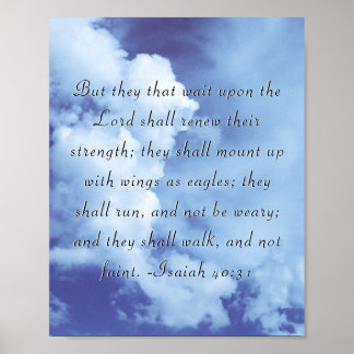 Isaiah 40:31 Scripture poster