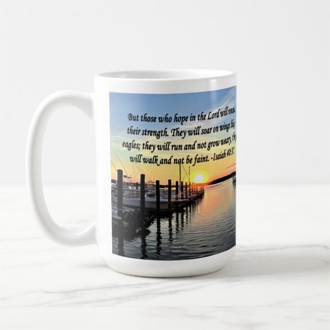 ISAIAH 40:31 SCRIPTURE VERSE COFFEE MUG (Left)