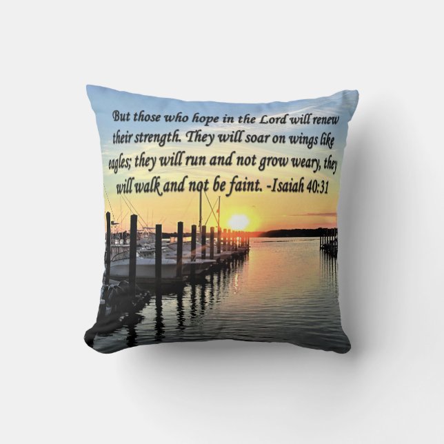 ISAIAH 40:31 SCRIPTURE VERSE CUSHION (Front)