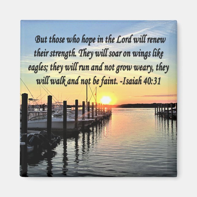 ISAIAH 40:31 SCRIPTURE VERSE MAGNET (Front)