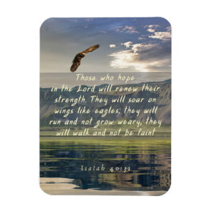 Isaiah 40:31 Soar on wings like eagles magnet