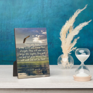 Isaiah 40:31 Soar on wings like eagles plaque