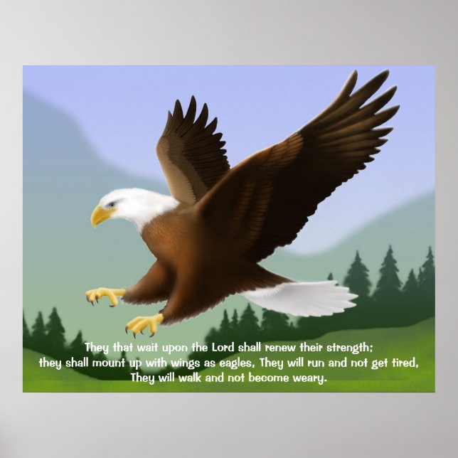 Isaiah 40:31 Soaring Eagle Print (Front)