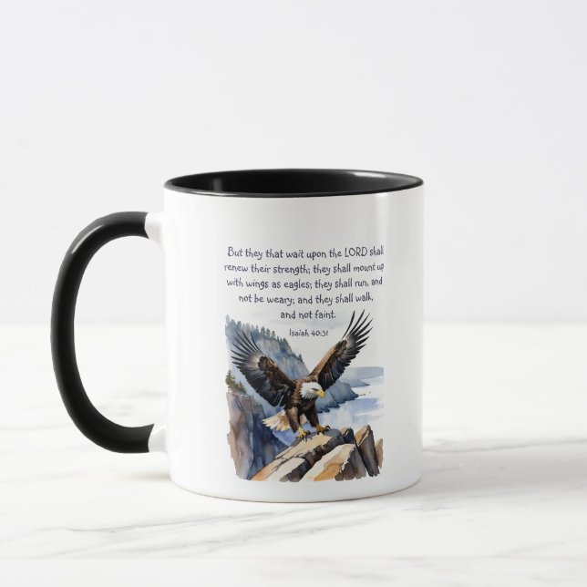 Isaiah 40:31 They that wait upon the Lord  Mug (Left)