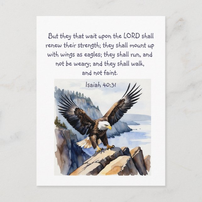 Isaiah 40:31 They that wait upon the Lord Postcard (Front)