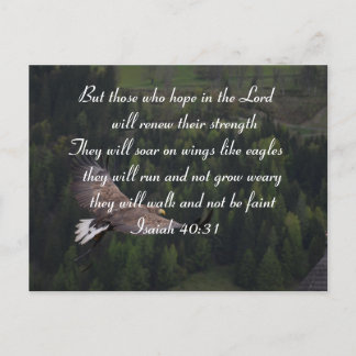 Isaiah 40:31 - They Will Soar On Wings Like Eagle Postcard