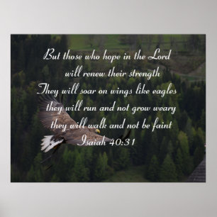 Isaiah 40:31 - They Will Soar On Wings Like Eagle Poster