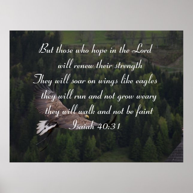 Isaiah 40:31 - They Will Soar On Wings Like Eagle Poster (Front)