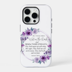 Isaiah 40:31 Those who Wait on the Lord Floral iPhone 16 Pro Case