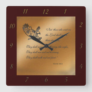 Isaiah 40:31 Wall Clock