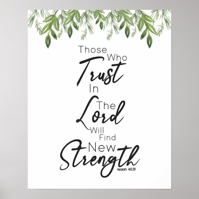 Isaiah 40:31 Will Find New Strength Christian Post Poster (Front)