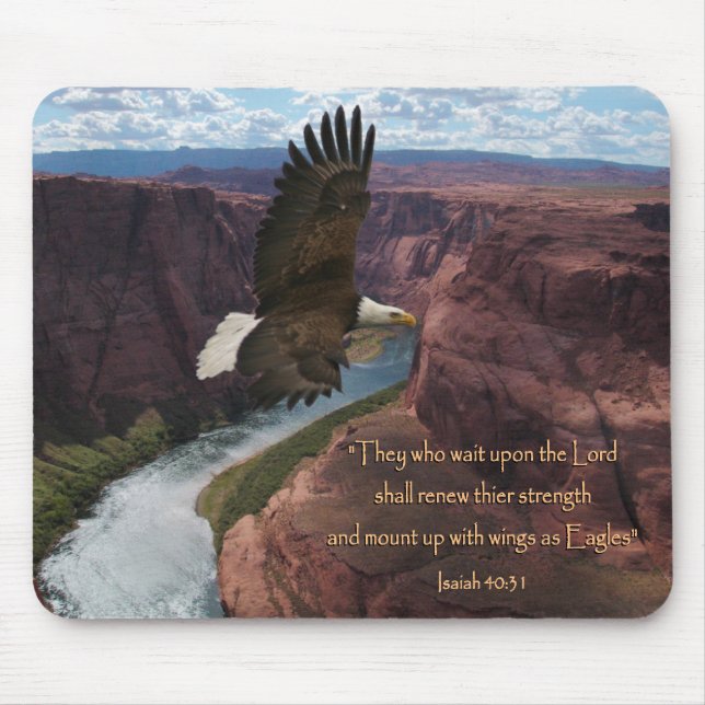 Isaiah 40:31 Wings as Eagles Mouse Pad (Front)