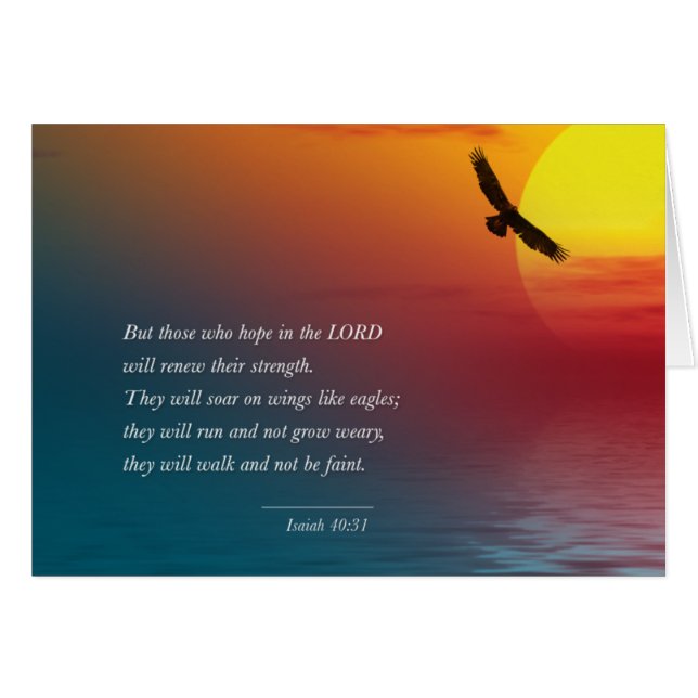 Isaiah 40:31Bible Verse Greeting Card Editable (Front Horizontal)